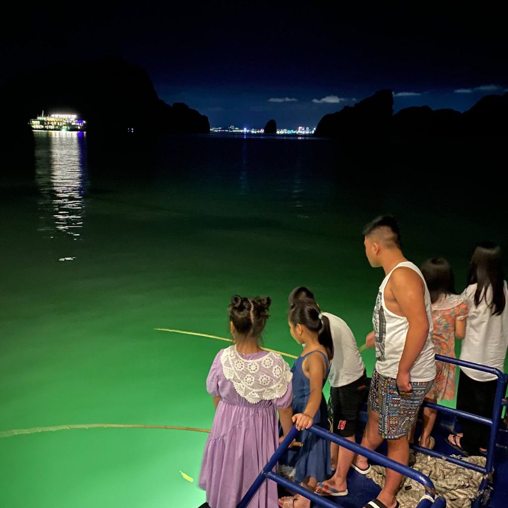 Experience the night squid fishing on Ha Long Bay